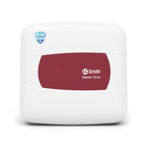 ao smith geyser 15 litre 5 star rating (bee) | powerful 2kw heating | storage water heater with 2x corrosion resistant blue diamond glass tank | warranty: 5 yr tank, 2 yr comprehensive | hse shs 015