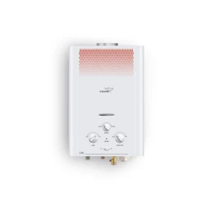 v guard brio 6 litre lpg gas geyser for bathroom | 9 layer advanced safety | summer winter mode | flame & water control knob | child safety lock | white